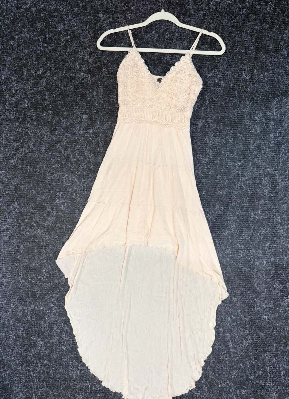 Cottagecore Festival Boho Romantic Layers rue21 Beige Crochet Lace Tiered High-L
